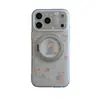 Touca de Dormir Desenho Animado Fofo Urso Suporte Giratório 360 Capa para Celular Apple 18promax Adequada para 16pro/17pro
