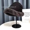Sombrero de otoño e invierno para mujer, estilo mongol, estilo étnico, sombrero de pescador, gorro de lavabo de felpa gruesa, estilo coreano, versátil, resistente al viento y al frío, para otoño.