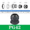 Conector impermeável de nylon poroso para cabo M20/PG16 conector de plástico Cabeça Grande selada para cabo trava fixa porca de fixação
