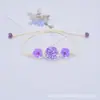 Novo Estilo Flor Real Renda Flor Contas de Vidro Pulseira Pedra do Tempo Céu Estrelado Pulseira de Flores Secas Presente para Casal Estudante para Mulheres