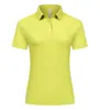 Nuevo polo deportivo hecho a medida para comercio exterior, secado rápido, transpirable, entallado en la cintura, alta elasticidad, manga corta, polo deportivo para mujer al aire libre
