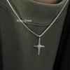 Collar Cruz Estrella Simple de Gama Alta para Hombres y Mujeres Mediano Sexo Estilo Frío Diseño Original Cadena Clavicular de Nicho Pareja de Moda