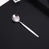 Juego de Cubiertos de Acero Inoxidable 410 Personalizado, Mango Plano, Vajilla Portuguesa, Cuchillo para Filete Occidental, Tenedor y Cuchara para Postre y Ensalada