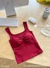 Chaleco Plisado Chic de Chica Caliente con Hombro Ancho Ropa Interior y Exterior para Mujer Top Rayado de Una Copa Verano Moda Slim Hermosa Espalda