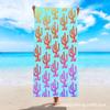 Toalla de baño de microfibra de flamenco con estampado de piña, toalla de playa de rizo, toalla de baño digital para natación, venta al por mayor de fábrica