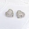 Pendientes Geométricos Dorados en Forma de Corazón Más Vendidos de Amazon, Estilo Europeo y Americano, Incrustados con Circonita, Pendientes para Mujer, Lujo Ligero