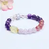 Pulsera de Amatista Natural Guan Yu Cristal Blanco Cristal de Limón Pixiu Pulsera Multigemas Venta al por Mayor de Fábrica S5040504