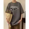 Camiseta Masculina Retro Americana de Manga Curta 2026 Nova Marca Tendência Verão Estilo Hong Kong Ins Solta Casual Meia-Manga Roupa Masculina
