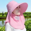 Sombrero con máscara de protección solar integrado sombrero de sol sombrero para recolectar té sombrero versátil para exteriores ciclismo verano sombrero de sol anti-ultravioleta mujeres