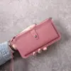 Billetera Larga para Mujer Estilo Nuevo 2026 Estudiante Moda Multifuncional Gran Capacidad Correa de Muñeca Cierre de Cremallera Bolso de Mano