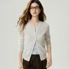 ¡Suave y Versátil! Nuevo cárdigan de cachemir Otoño/Invierno para mujer 100% cachemir puro Tejido de punto acanalado adelgazante Prendas de abrigo