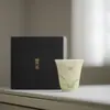 Taza de Té de Porcelana Amarilla Ganso Mingzhishan Zhi, Taza de Té con Pintura a Mano de Orquídea, Taza de Aroma de Arcilla de Jade, Taza de Té para el Hogar