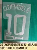 Coleção Camisa de Fora da Liga dos Campeões 25-26 Paris Tamanho Adulto Camisa Grau B Número Letra Adesivos de Transferência Térmica