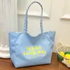 Bolsa coreana de nicho de gran capacidad, bolsa de lona, bolsa de mano de viaje, bolso de hombro individual lado AB, bolsa para estudiantes