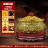 Ornamento Tigela de Tesouro de Cobre com Orelhas de Leão de Cobre Puro para Atrair Riqueza, Entrada da Sala de Estar Oito Morcegos Atraindo Riqueza Pote de Arroz de Latão para Economizar Dinheiro