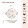 Conjunto de Tigela e Prato de Cerâmica Roxa Estilo Japonês Doméstico Tigela e Prato de Novo Estilo Louça Fresca Prato para Casa Nova Conjunto de Tigela e Hashis