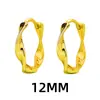 Hebilla de Oreja Moebius Nueva Moda Popular en Internet Simple Japonés y Coreano Anillo de Oreja de Onda Giratoria Pendientes Retorcidos para Enamorados