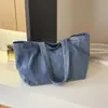 Bolsa de mano de mezclilla transfronteriza, bolso de hombro casual, gran capacidad, ligero, elegante, adecuado para estudiantes y viajeros, bolso de mano