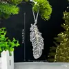 Decoraciones navideñas transfronterizas lentejuelas colgante acrílico colgante de copo de nieve transparente accesorios para la disposición de la escena del árbol de Navidad