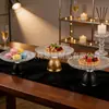 Prato de Frutas de Vidro Estilo Luxo Leve para Sala de Estar, Bandeja para Mesa de Centro de Casa, Bandeja Elegante e de Alto Padrão para Doces e Petiscos, Prato para Frutas Secas