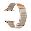 El Apple Watch 8 aplicable representa una correa de color sólido con hebilla inversa de cuero magnético Apple Watch76se54.