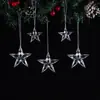 Nuevos Suministros para Celebración Navideña, Adornos Colgantes de Estrella de Cinco Puntas Multifacéticos de Cristal Transparente, Accesorios de Decoración para el Ambiente Navideño