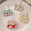 Par de Embalagem ~ Gato de Desenho Animado Pirulito de Cereja Corda de Cabelo Corda de Cabelo Infantil Fofa Corda de Cabelo Acessórios de Cabelo