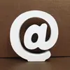 Adornos de madera blanca con letras y números ingleses decoración para el hogar bodas accesorios para fotografía suministro directo de fábrica en stock