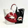 2026 Nuevo Sitio Independiente Transfronterizo Temu Bolso de Mano Impermeable PVC+Lona Portátil de Viaje Bolso de Hombro Bolso Tote