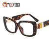 Gafas de Sol de Caja para Mujer Europeas y Americanas Moda Color Laca Artesanía Adorno Gafas de Sol Retro Impresionantes Gafas Planas 8260