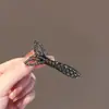 Presilha de Cabelo Bico de Pato Cauda de Peixe com Strass Vazado de Alta Qualidade, Novo Estilo Exquisito, Piranha Lateral de Luxo Leve, Acessório de Cabelo Preguiçoso para Mulheres