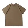 Camiseta Oversized, Algodão Puro, Gramatura Pesada, Manga Curta, Gola Redonda, Caimento Solto, Camisa Cultural Unissex de Verão, Uniforme Escolar, Roupa de Trabalho, Camiseta 300g