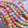 Novo 10mm Jade Esmagado Gelo Crack Contas de Porcelana Candy Color Glaze Contas Redondas DIY Pulseira Jóias Acessórios Material Contas a Granel