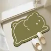 Tapete de Chão Absorvente Secagem Rápida Desenho Animado Banheiro Macio Lama de Diatomáceas Irregular Tapete de Porta Entrada de Vaso Sanitário Resistente ao Desgaste Antiderrapante