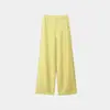 Calça Casual Reta Personalizada de Linho Tencel Feminina Verão 2026 Fina Cintura Alta Emagrecedora Solta Caimento Perna Estreita