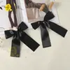 Bolsa Negra Grande de Poliéster Cinta en la Cintura Lazo Hecho a Mano DIY Mitad Atado para el Cabello Regalo Lazo Decorativo Gama Alta