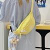 Lindo Bolso de Pecho para Mujer Estilo Ins Estilo Japonés Dulce Estudiante Bolso Cruzado Bolso de Hombro Casual Bolso de Cintura Deportivo para Exteriores Combinable
