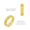 Anillo de Flor de Iris Dorada Incrustada de Diamantes para Mujer, Nuevo Anillo de Hoja de Ginkgo Estilo Chino, Cobre Romano Cepillado de Lujo Ligero Floral Estilo Palacio