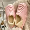 2026 Nuevas Pantuflas de Algodón EVA para Mujer Invierno Felpa Plus Suela Gruesa Cálida Antideslizantes Impermeables Cubre Tacón Hogar Exterior Pareja