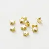 Cuentas Espaciadoras de Estrella de Cinco Puntas de Color Real que Conserva el Color 14K/18K Hechas a Mano DIY Chapado en Cobre Chapado en Oro Accesorios para Pulseras Collares Joyería Venta al por Mayor