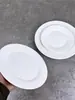 Plato para Bistec Cerámica Blanca Pura Redondo Estilo Occidental Plato de Hueso Plato Plano Poco Profundo Vajilla Estilo Occidental Venta al por Mayor Comercial