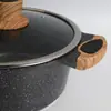 Panela de molho mármore fundo duplo alumínio fundido panela de sopa frigideira rechaud panela multifuncional fogão de indução gás universal