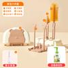Set Portátil de Cepillo para Biberones, Cepillo para Vasos de Niños, Cepillo de Mango Largo, Cepillo de Silicona para Biberones de Bebé, Cepillo de Limpieza, Cepillo para Vasos