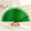 Abanico de Madera Maciza Liso Español Estilo Minimalista Abanico Plegable Accesorios Europeo y Americano Clásico Color Sólido Mate Abanico Plegable Venta al por Mayor
