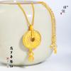 Accesorios DIY Puzuojiu Dorados con Arena que No se Desvanecen con Diamantes, Collar con Colgante de Calabaza Fu Tai an Kang Cadena para la Clavícula