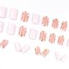Nuevo Parche de Uñas Postizas Cortas con Armadura para Usar Nicho de Alta Gama Chapado en Oro Hermosas Pétalos Estilo Ins para Niñas