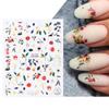Transfronteiriço novo Nail Art Adesivos ins Primavera Flores coloridas, folhas, pássaros, borboletas, adesivos de unhas frescas