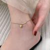Nueva Tobillera Smiley Sexy Chapada en Oro de 18 Quilates Color para Mujer Moda Celebridad de Internet Titanio Acero No se Desvanece Cadena para el Pie Tobillera Accesorios