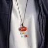 2025 Nuevo Collar de Manzana Ajustable de Color Dopamina Y2K Retro Nicho Versátil Estilo Coreano Ins Juguetón