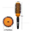 Tubo de Aluminio Resistente a la Temperatura de Cerámica Peine Peine de Peluquería Peine de Rodillo de Cerámica para Peinar Cilindro Cerdas de Nylon Peine para Rizos